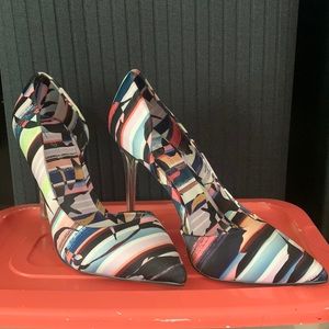 Gorgeous and fun multi-color heels
